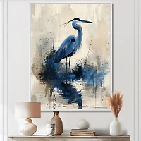 Blue Heron Elegance – Minimalist Nature Artwork