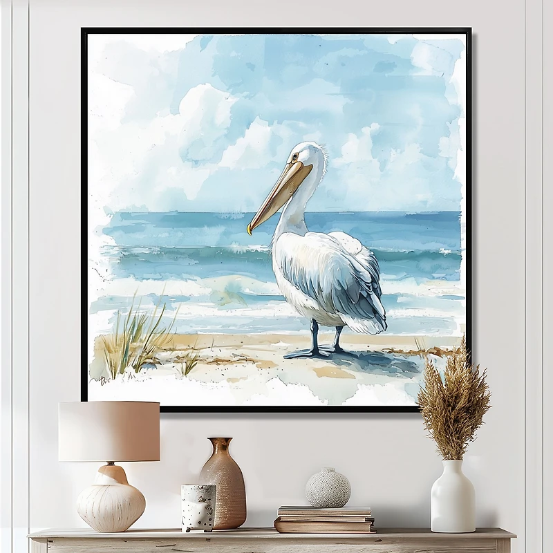 Pélican gardien art mural côtier « Pelican Guardian »