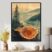 Rivière de bouleaux sérénité émeraude art mural « Birchwood River Flow »