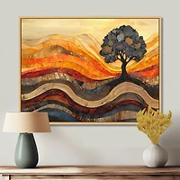 Art mural forêt automnale racines sereines « Serenity Roots »