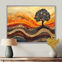 Art mural forêt automnale racines sereines « Serenity Roots »