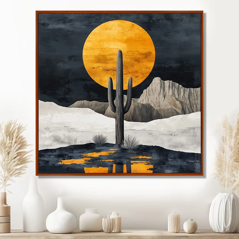 Art mural formes de cactus désertiques « Abstract Cactus Shapes »