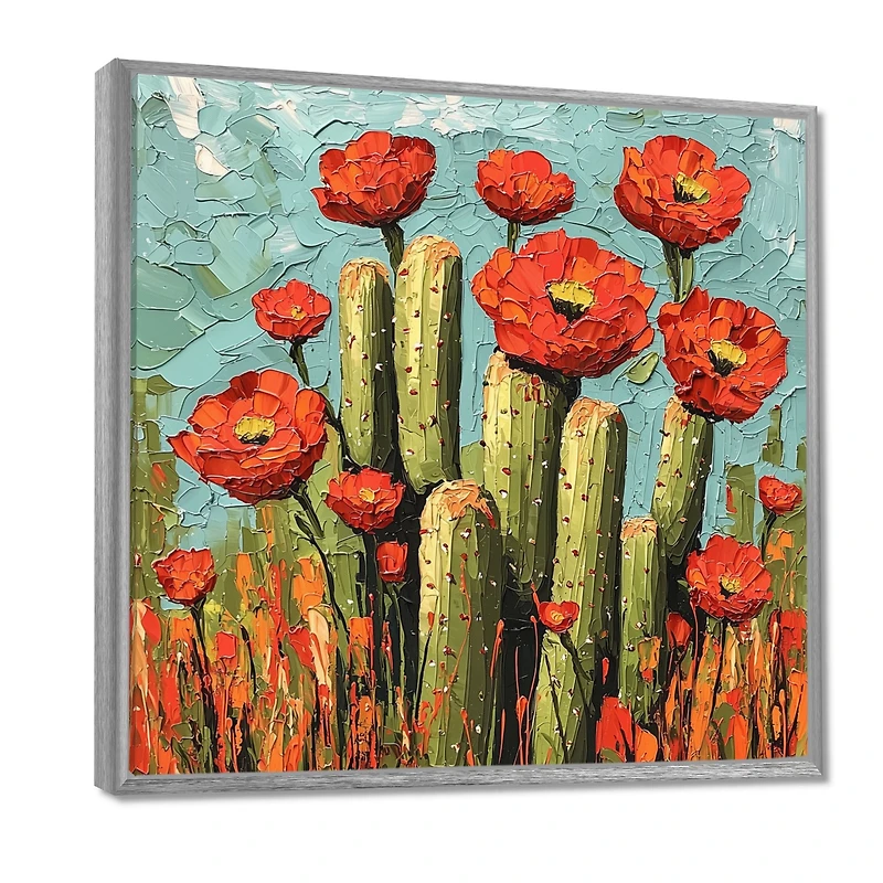 Desert Blooms – Cactus in Golden Sunlight