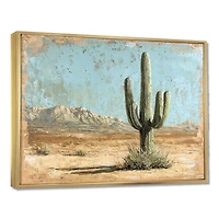 Desert Serenity – Cactus Landscape Painting