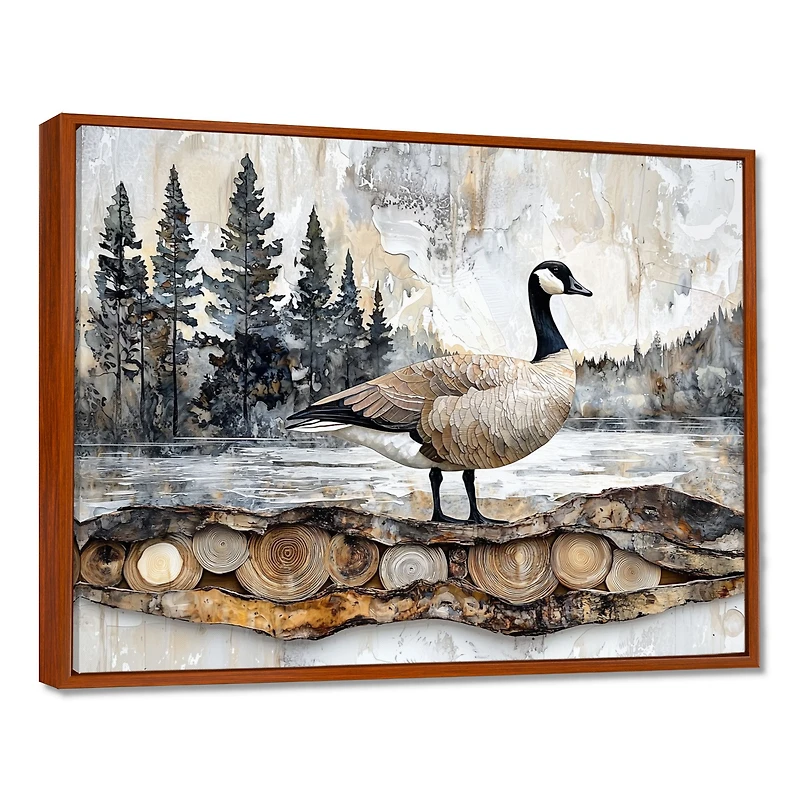 Canadian Goose – Tranquil Pine Forest Landscape