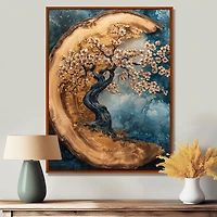 Art mural fleurs de cerisier dorées « Golden Cherry Blossoms »