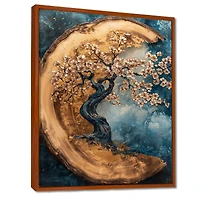 Art mural fleurs de cerisier dorées « Golden Cherry Blossoms »