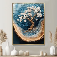 Winter Blossoms – Golden Cherry Tree Serenity