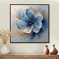Blue Chrysanthemums – Velvet Petals in Ink Flow