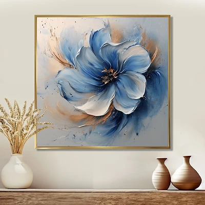 Blue Chrysanthemums – Velvet Petals in Ink Flow