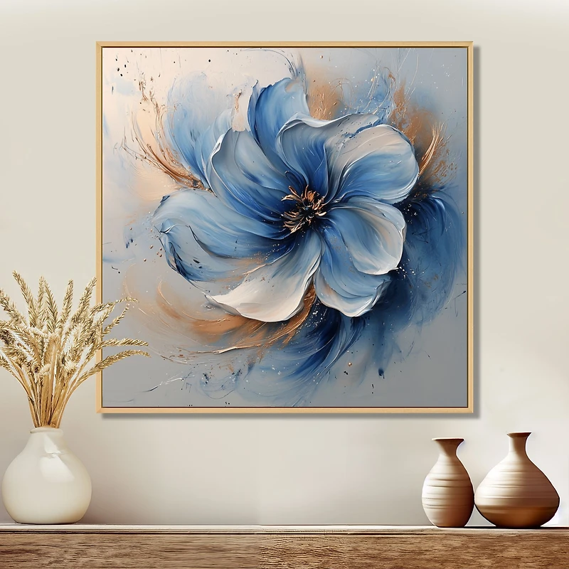 Blue Chrysanthemums – Velvet Petals in Ink Flow