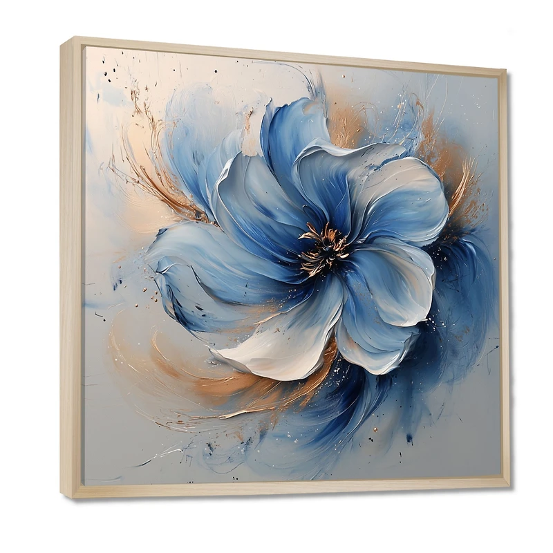 Blue Chrysanthemums – Velvet Petals in Ink Flow