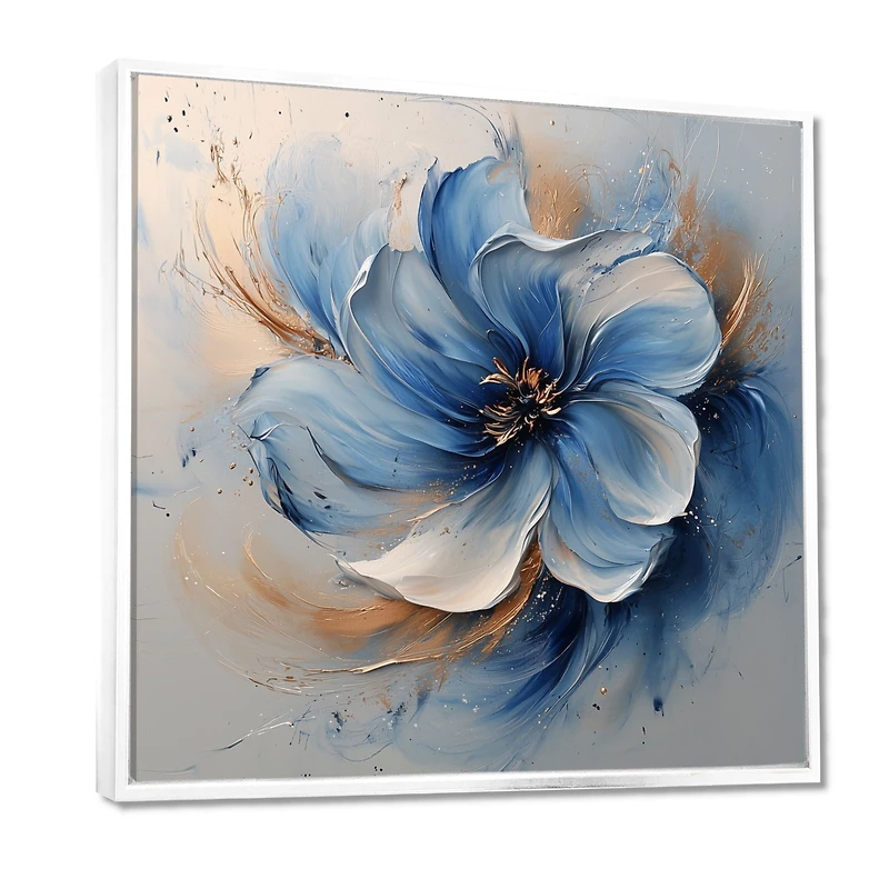Blue Chrysanthemums – Velvet Petals in Ink Flow