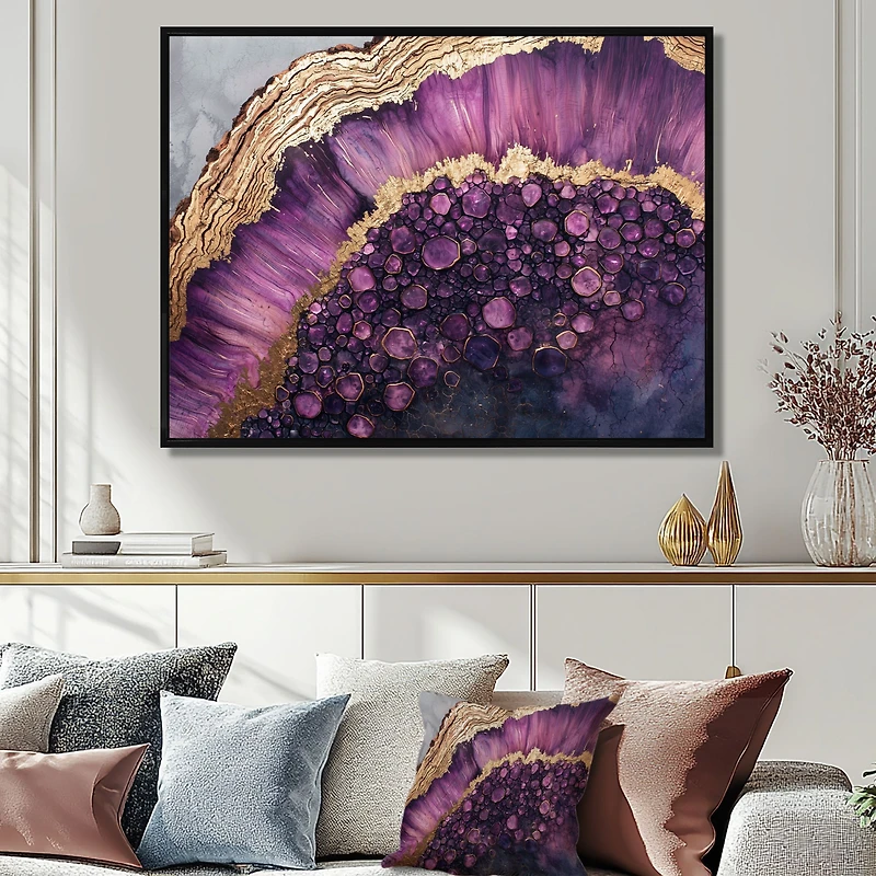 Wooden Energy – Purple Crystal Abstract Design