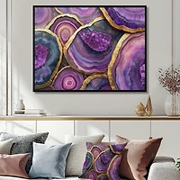 Crystal Essence – Purple and Wood Abstract Harmony