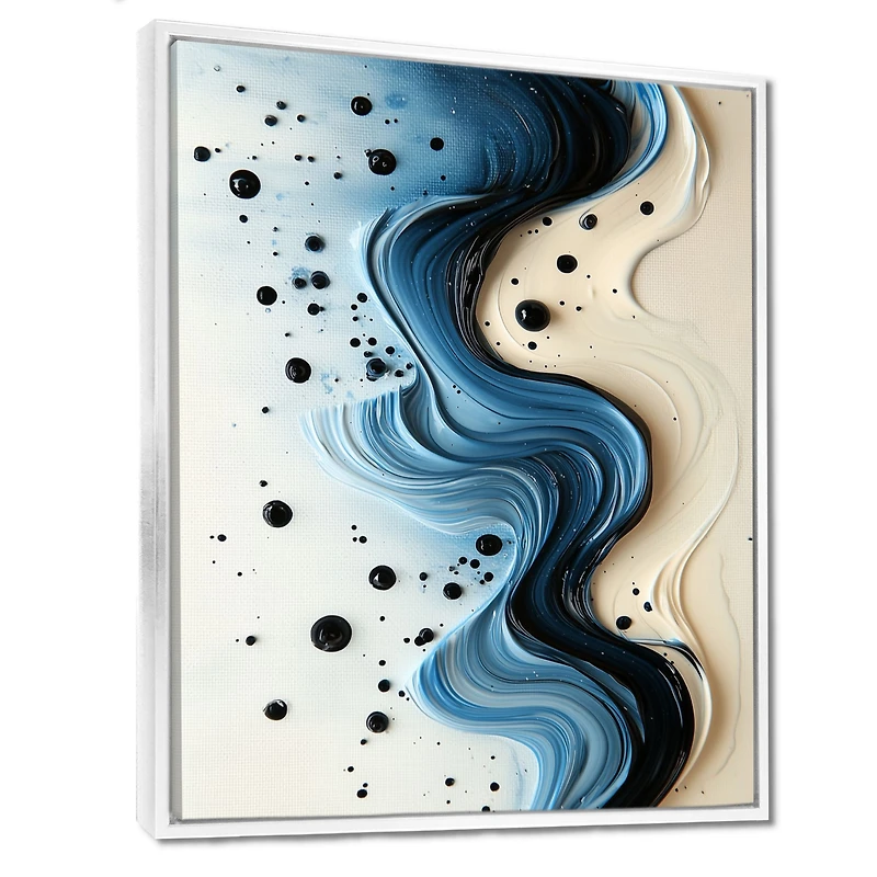 Aqua Rhythm – Serene Abstract Drip Painting
