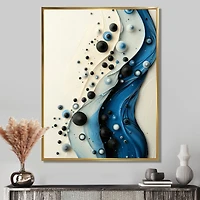 Art mural sérénité rythmique aqua abstrait « Rhythmic Serenity »