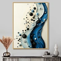 Art mural sérénité rythmique aqua abstrait « Rhythmic Serenity »