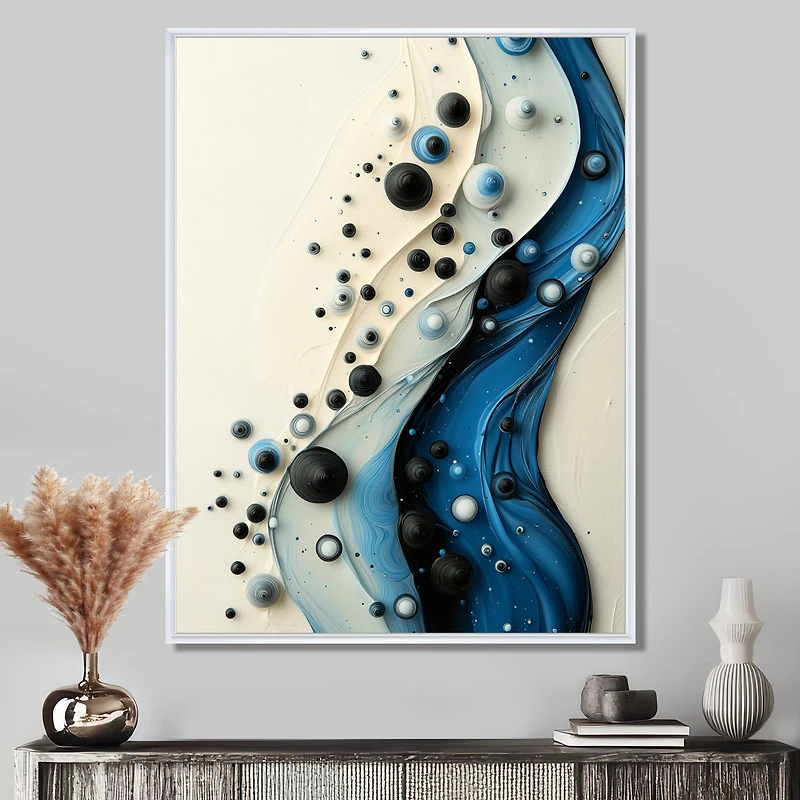 Rhythmic Serenity – Aqua Abstract Splatter Art