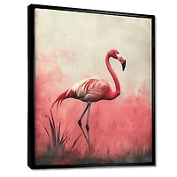 Art mural flamant rose reflets eau tropicale « Flamingo Reflections »