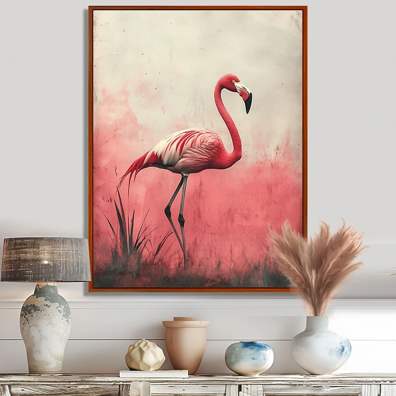 Flamingo Reflections – Tropical Pink Water Serenity