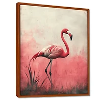 Art mural flamant rose reflets eau tropicale « Flamingo Reflections »