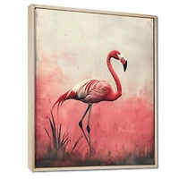 Art mural flamant rose reflets eau tropicale « Flamingo Reflections »
