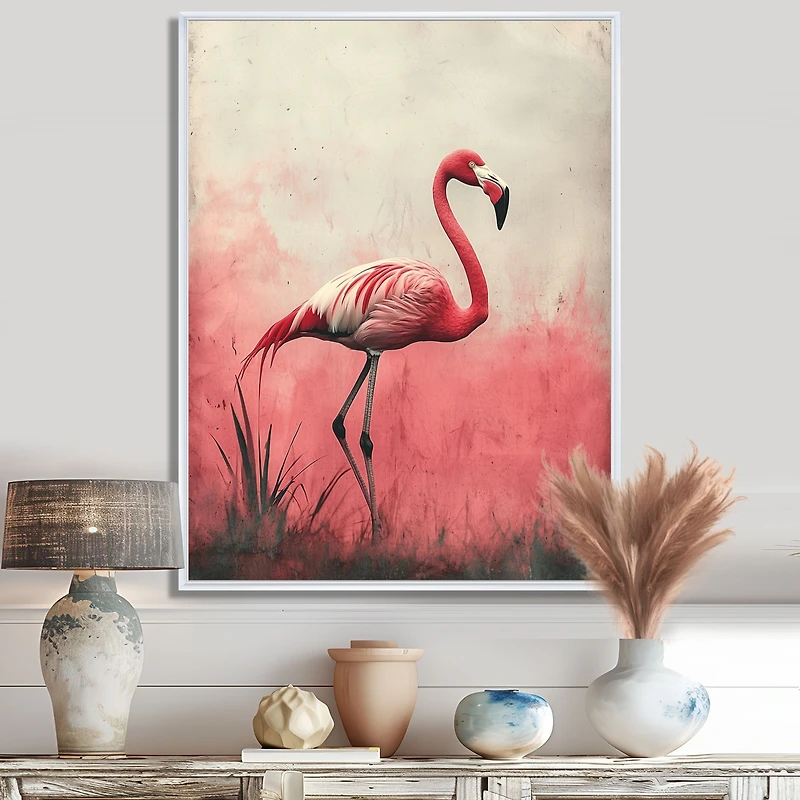 Flamingo Reflections – Tropical Pink Water Serenity