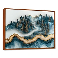 Art mural rivière cristal paysage d’hiver serein