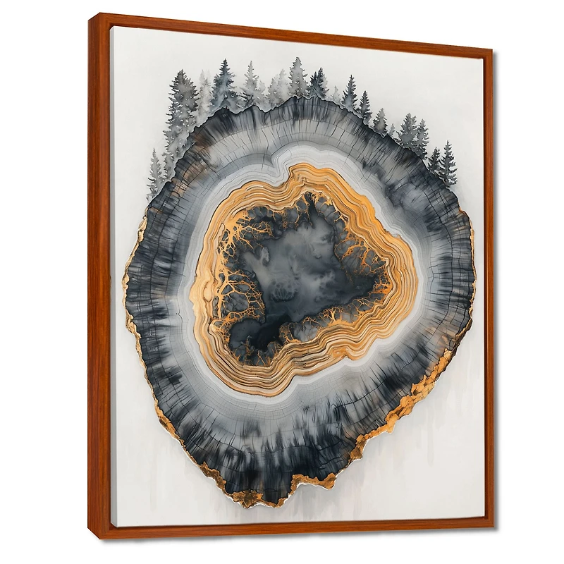 Art mural rivière de cristal sentier forêt givrée