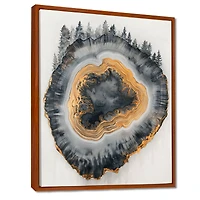 Art mural rivière de cristal sentier forêt givrée