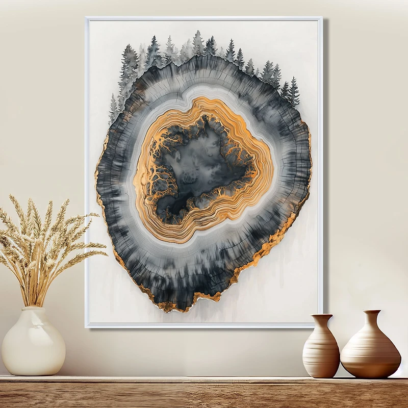 Art mural rivière de cristal sentier forêt givrée