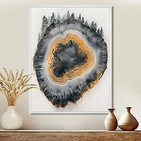 Art mural rivière de cristal sentier forêt givrée