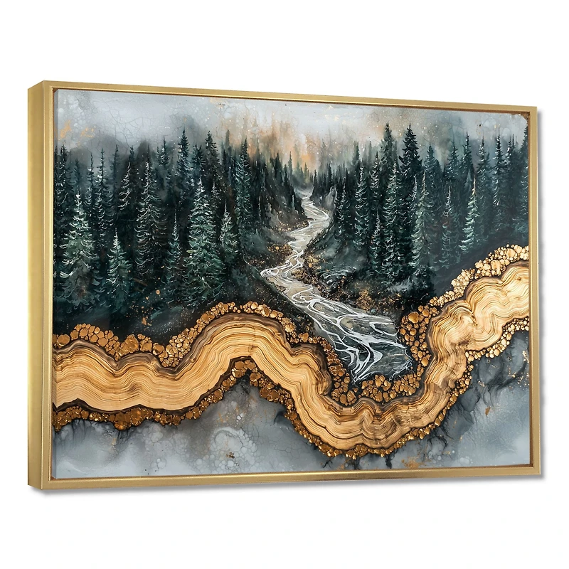 Art mural veines d’hiver forêt de cristal