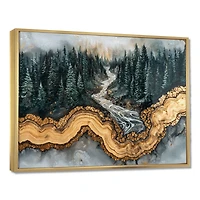 Art mural veines d’hiver forêt de cristal