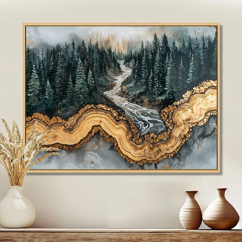 Art mural veines d’hiver forêt de cristal