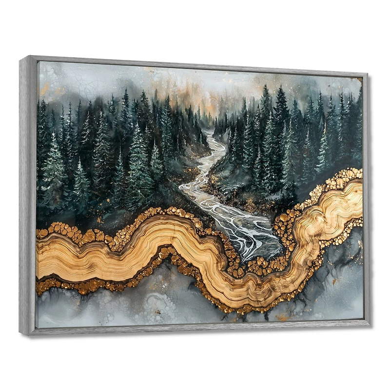 Art mural veines d’hiver forêt de cristal