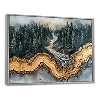 Art mural veines d’hiver forêt de cristal