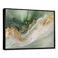 Art mural sentiers émeraude paysage minéral