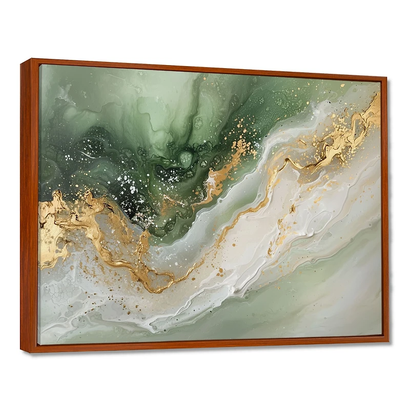 Art mural sentiers émeraude paysage minéral