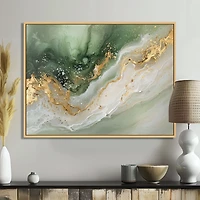 Art mural sentiers émeraude paysage minéral