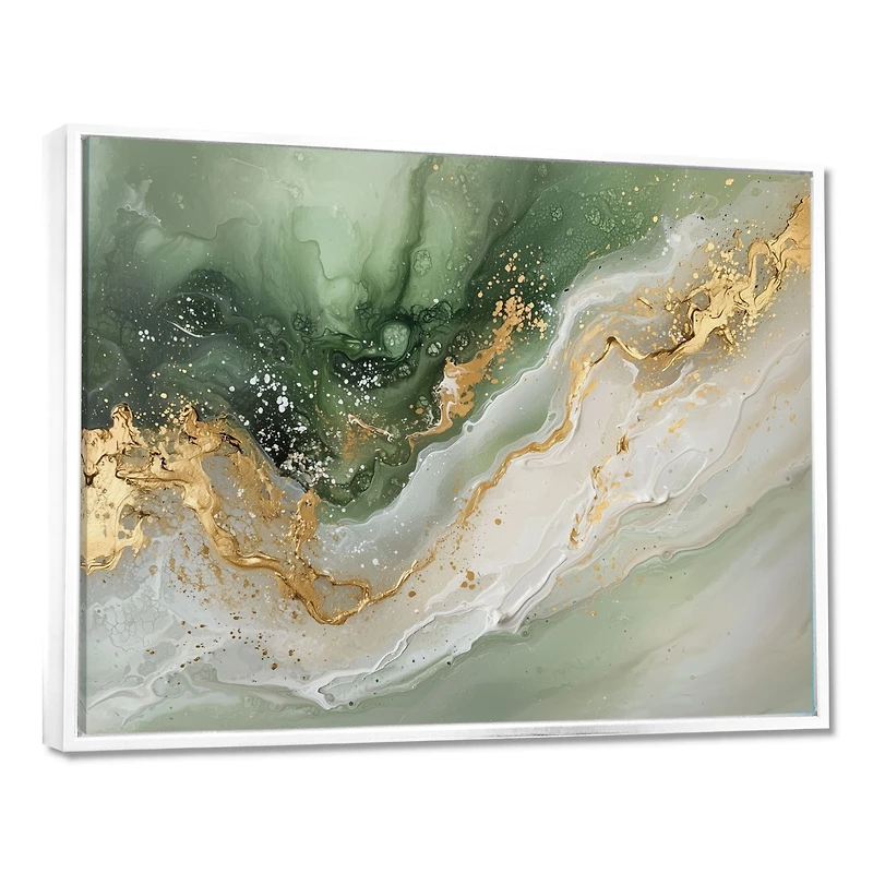 Art mural sentiers émeraude paysage minéral