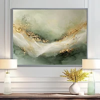 Art mural pierres précieuses harmonie émeraude abstraite