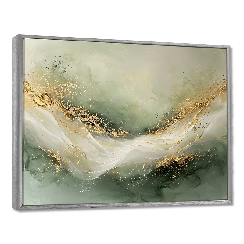 Art mural pierres précieuses harmonie émeraude abstraite