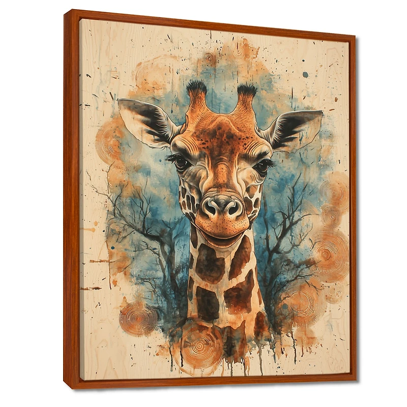 Art mural girafe savane africaine « Silent Watcher »