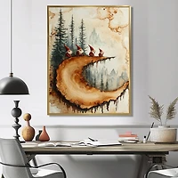 Art mural famille de gnomes forestiers