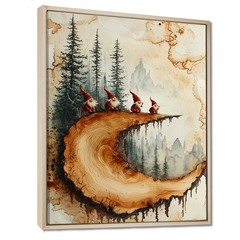 Art mural famille de gnomes forestiers