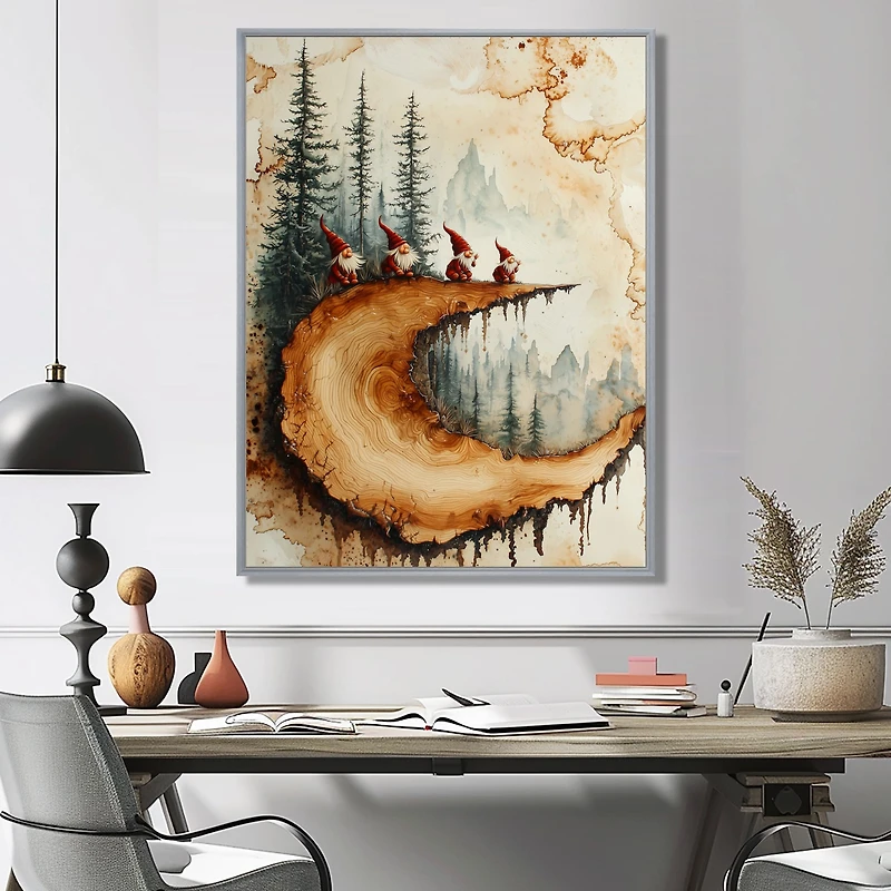 Forest Gnome Family – Whimsical Woodland Portrait