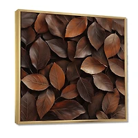 Art mural feuilles sable « Earthy Brown Nature Abstraction »
