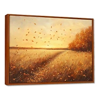 Art mural champ campagnard feuilles au vent « Country Field »